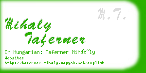 mihaly taferner business card